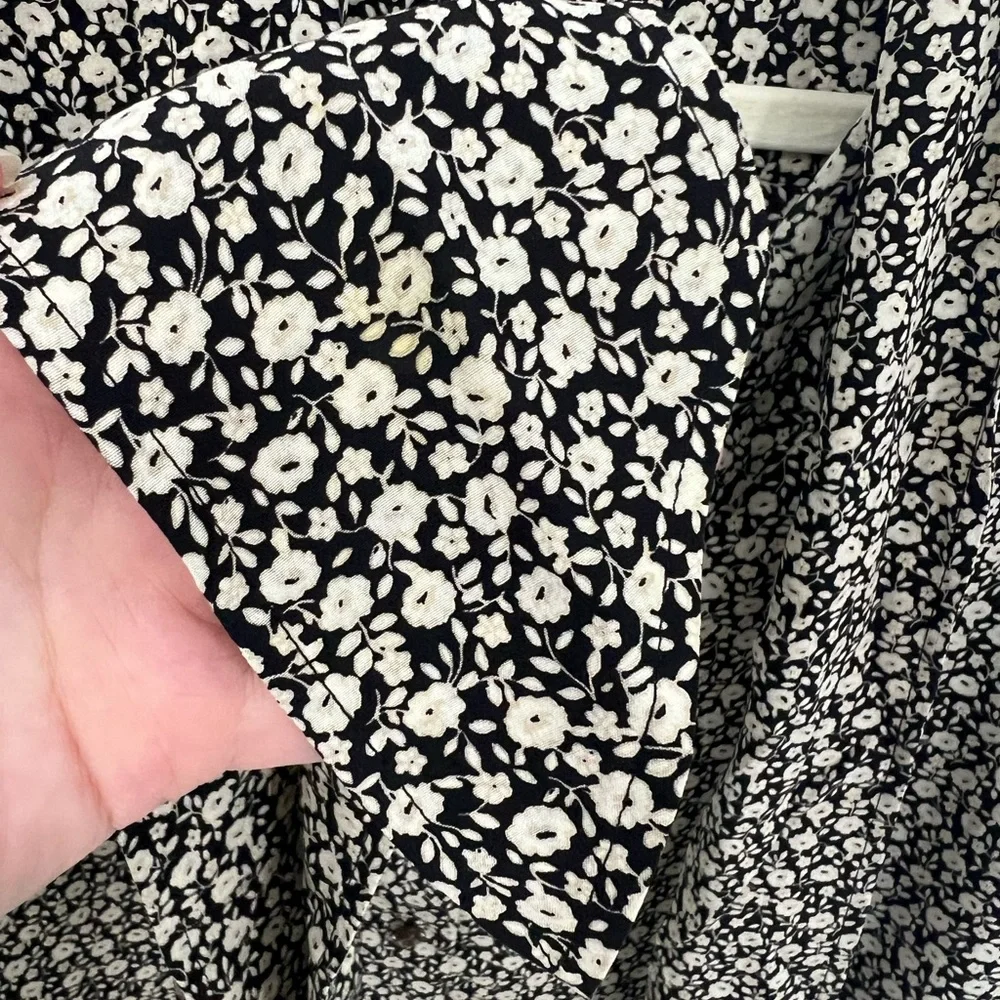 Tory Burch ditsy floral silk tie blouse